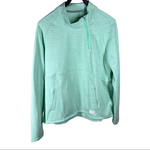 PUMA Womens Sz 2XL Cloudspun Warmup Offset Pullover Kangaroo Pocket 1/4 Zip - Picture 1 of 7